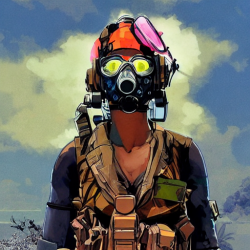 Desert Woman Masked Close