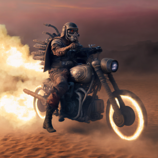 Drift Johnson Space Marine Riding on Motorcycle hyperdetailed b b3808424-41c2-4651-93c8-72bbcb926381